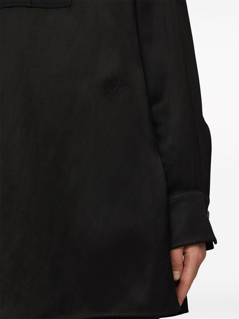Shop Jil Sander Thursday P.m. Linen-blend Shirt In Black
