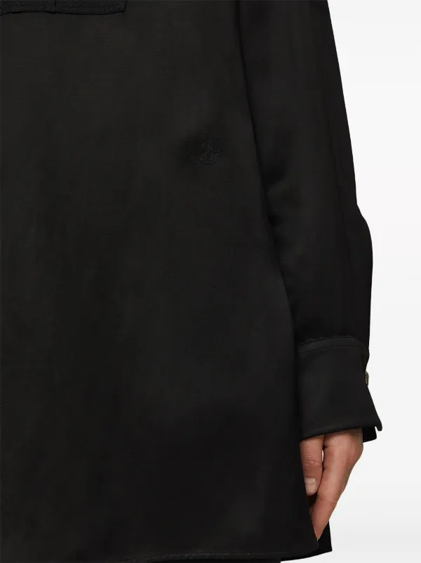 トップス JIL SANDER Thursday P.M. Shirt 32 Jil Sander Thursday P.M. リネンブレンド シャツ | ブラック
