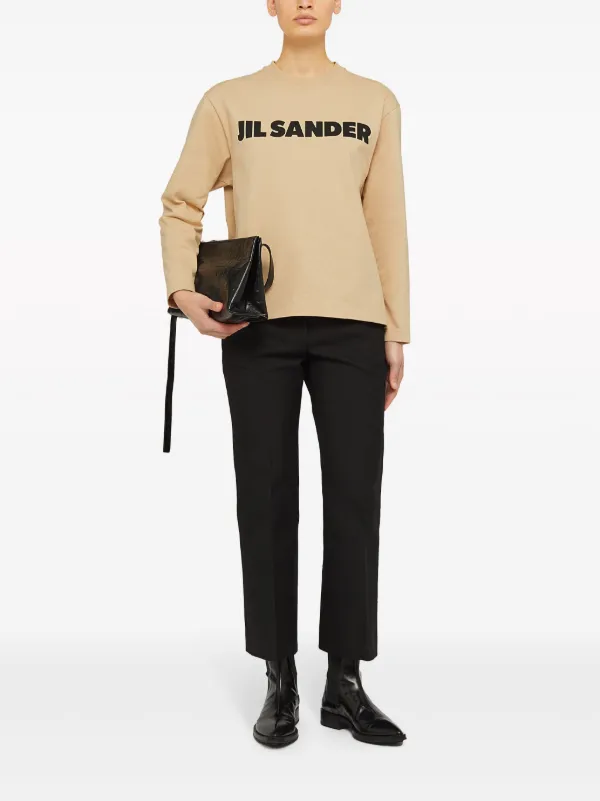 Jil Sander Logo T-Shirt | Brown | FARFETCH JO