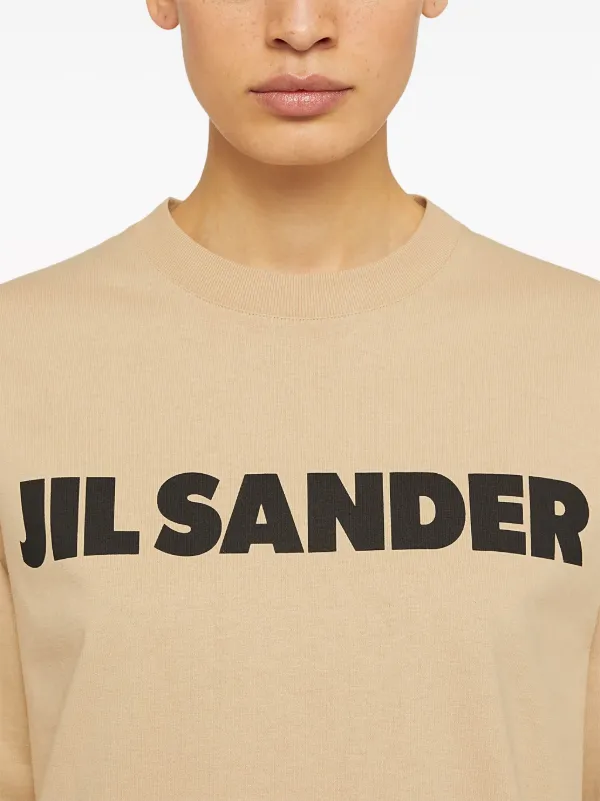 Tシャツ・カットソー JIL SANDER Women Tops J40SD0115 J20011 204 BROWN Jil Sander Logo T-Shirt | Brown | FARFETCH JO