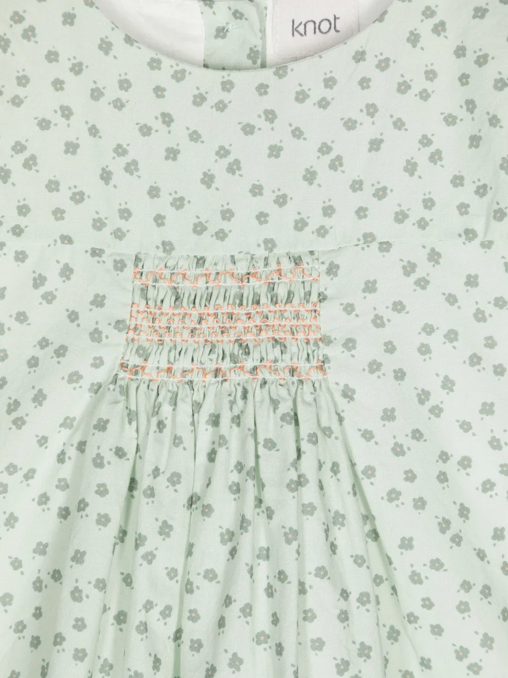 Knot Amelie jurk met bloemenprint Groen