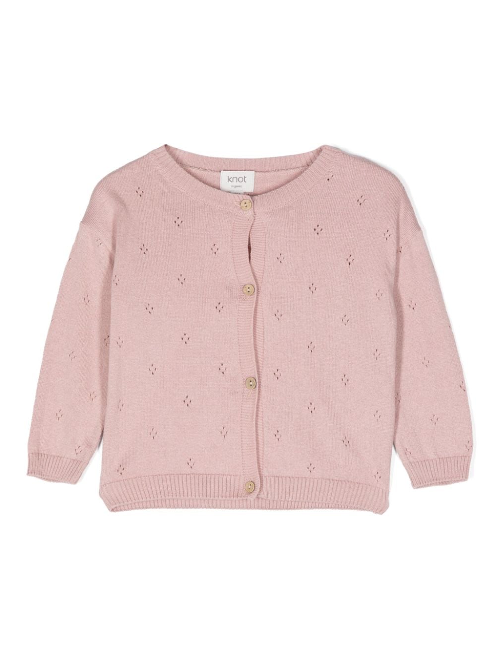 Knot Babies' Sophie Knitted Cardigan In Pink