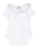 Knot Saudade ruffle-collar bodysuit - White