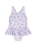 Knot Pippa illustration-print swimsuit - Purple