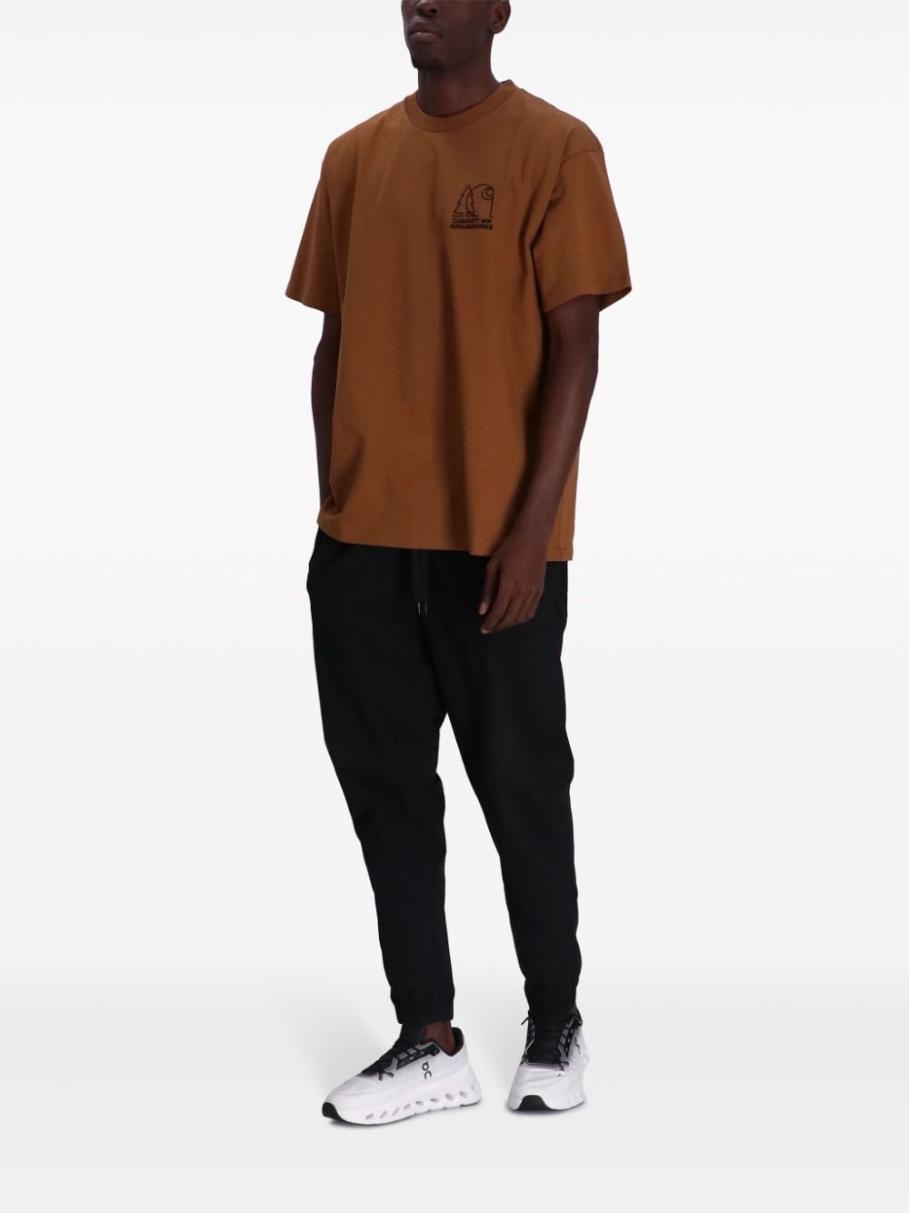 Shop Carhartt Groundworks Graphic-print T-shirt In Brown