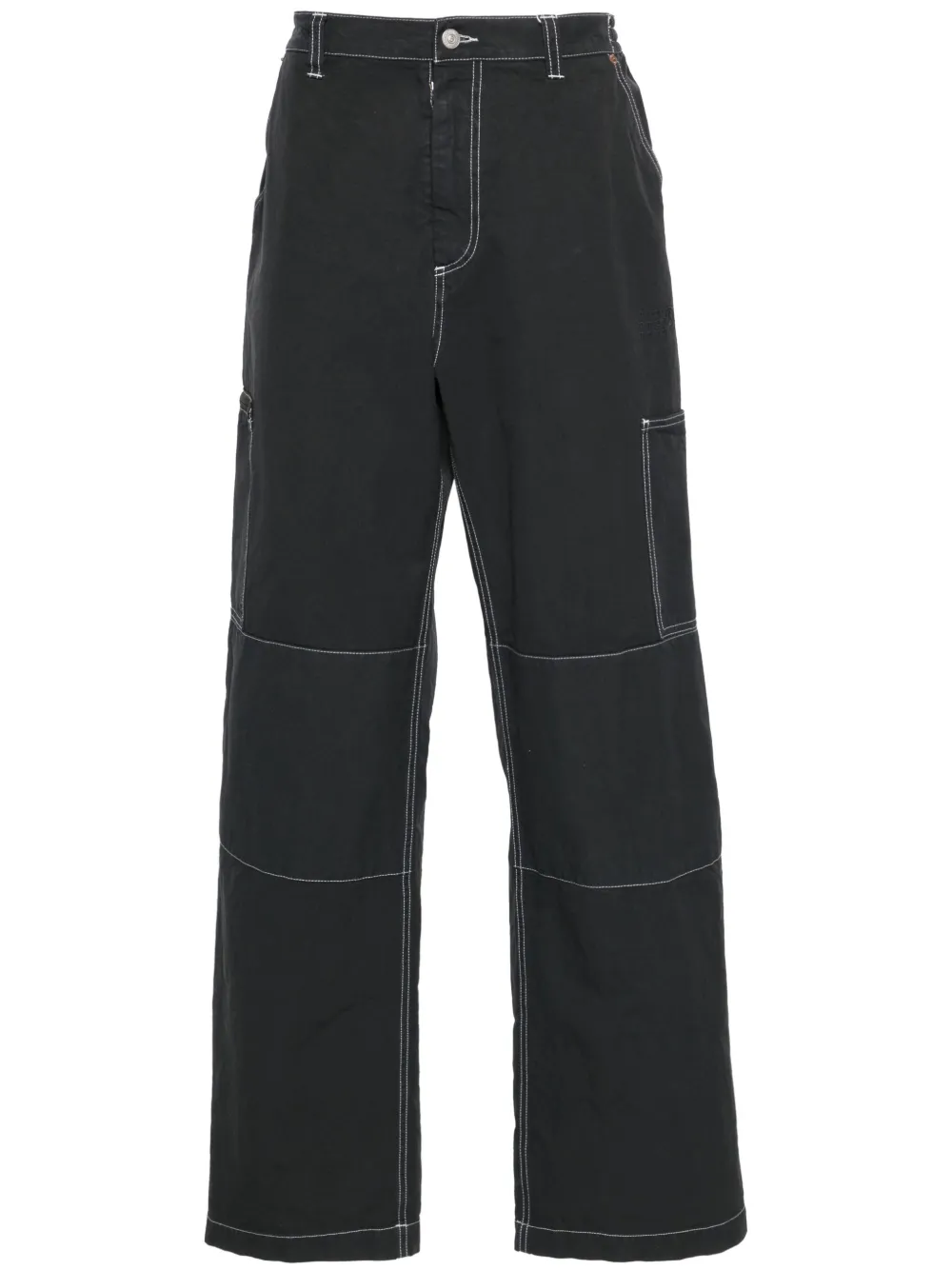 MM6 Maison Margiela straight-leg cotton trousers - Blu