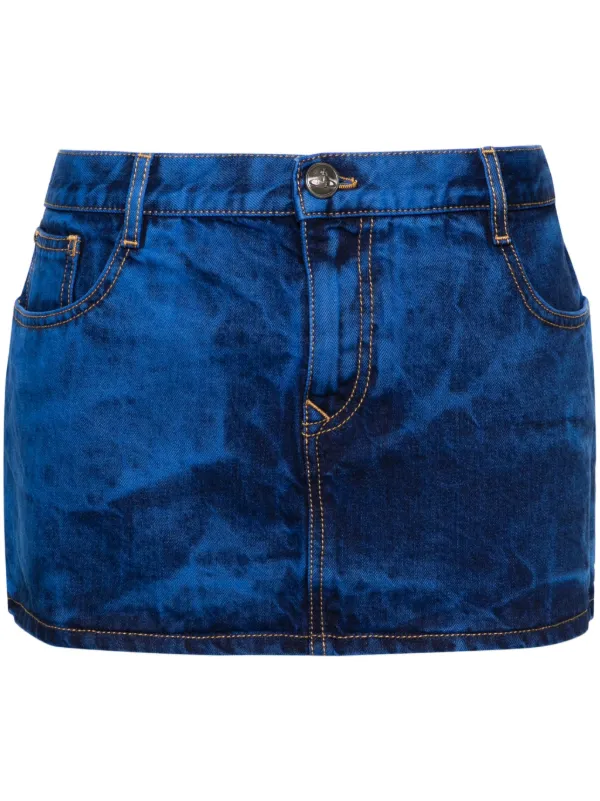 Vivienne Westwood デニムミニスカート Vivienne Westwood タイダイ デニムミニスカート | ブルー | FARFETCH JP