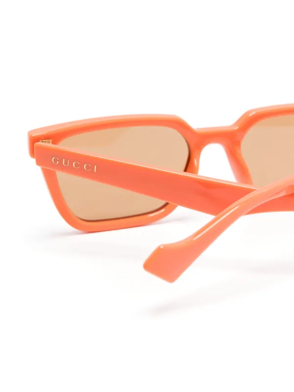 Gucci Eyewear rectangle-frame Sunglasses Orange FARFETCH PH