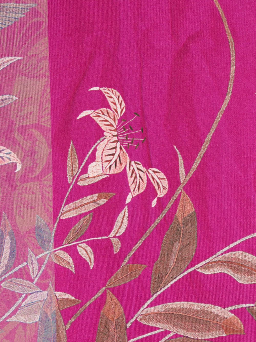 Shop Pierre-louis Mascia Aloe Floral-print Silk Scarf In Pink