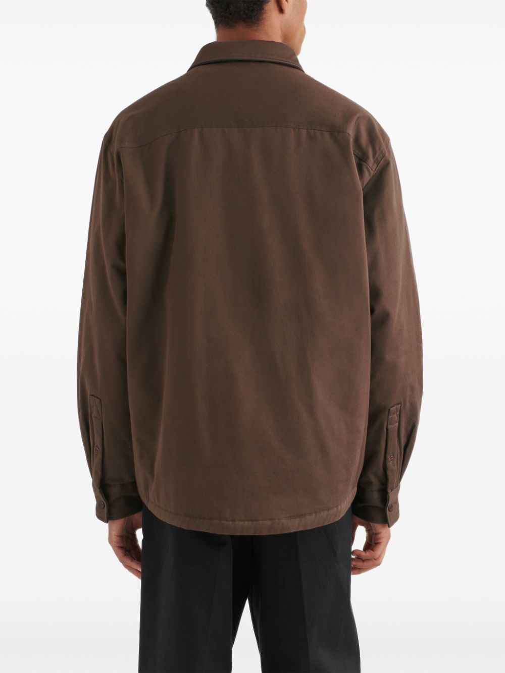 Shop Axel Arigato Alpine Padded Cotton Shirt In Brown