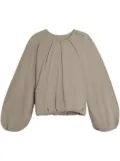 Axel Arigato Sade gathered cotton top - Grey