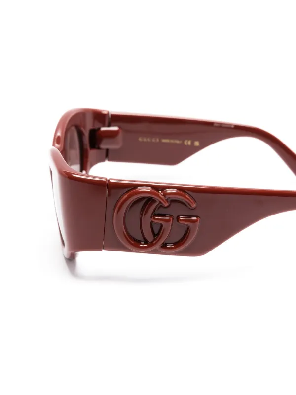 Gucci Eyewear オーバルフレーム サングラス | ブラウン