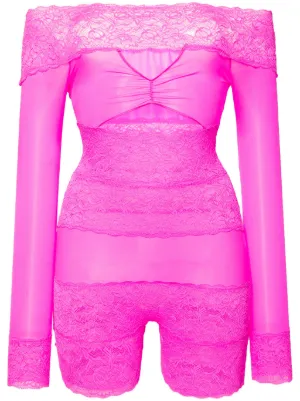 Pink lace playsuit 2025