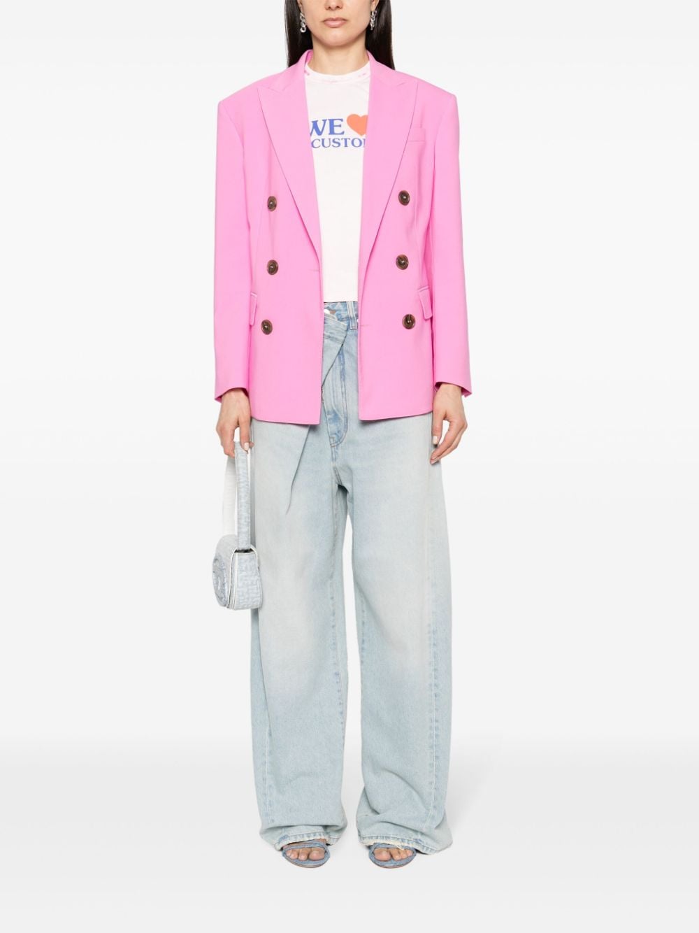 Dsquared2 double-breasted blazer - Roze