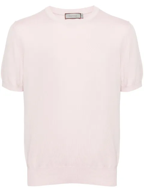 Canali crew-neck fine-knit T-shirt