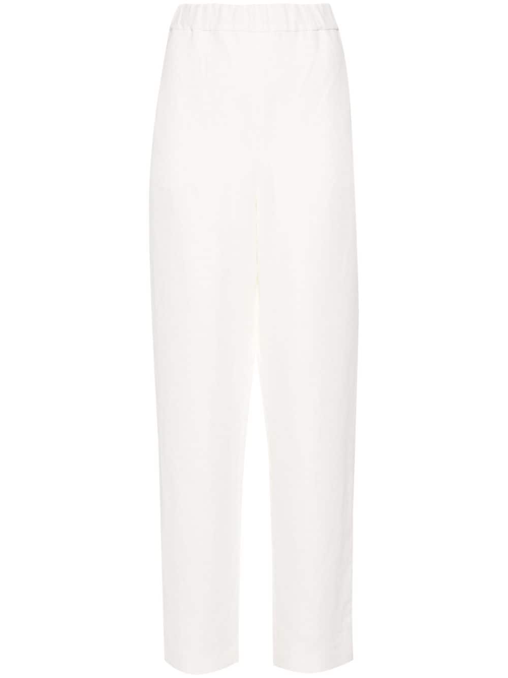 Fabiana Filippi Elasticated-waist Tapered Trousers In White
