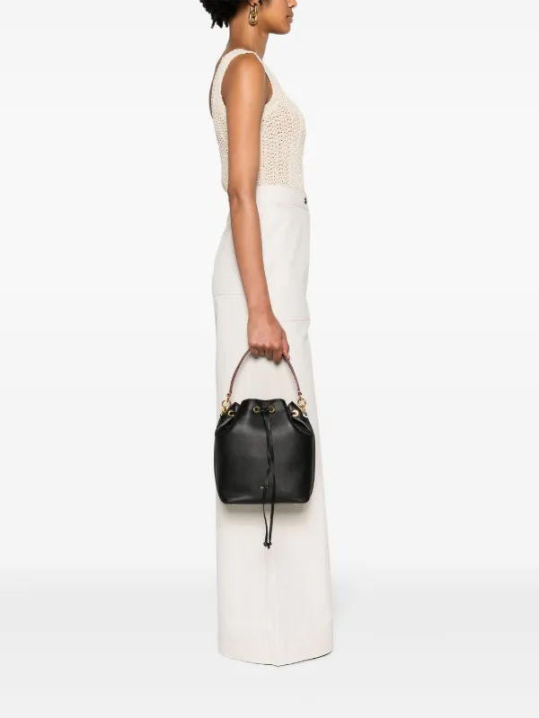 Bally logo-stamp Leather Bucket Bag | Black | FARFETCH