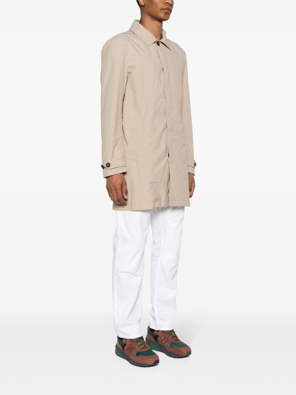 Shop Save The Duck Rhys Shell Raincoat In Neutrals