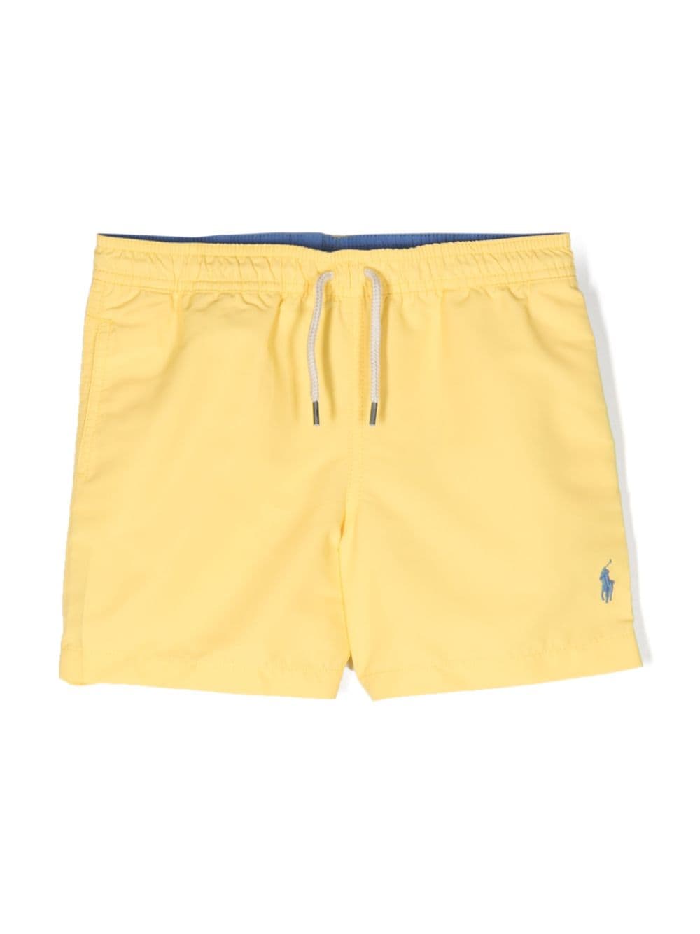 Shop Ralph Lauren Polo Pont Drawstring Swim Shorts In Yellow