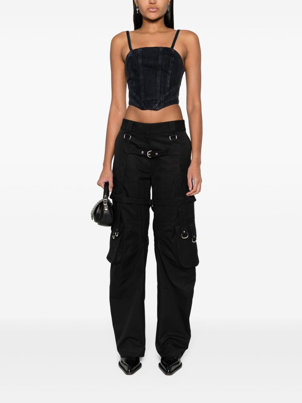 AMIRI corset crop top - Black