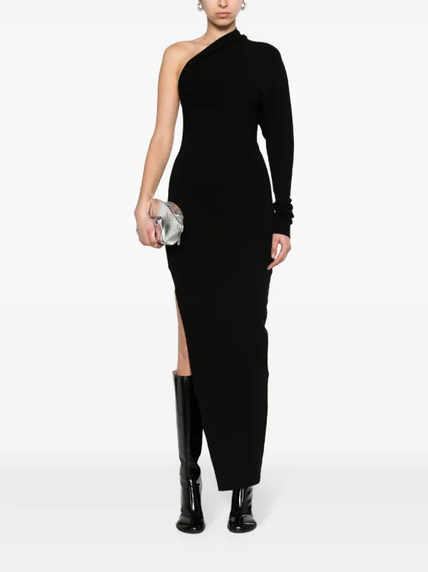 【Rick Owens】ワンショルダーマキシドレス Rick Owens ワンショルダー マキシドレス | ブラック | FARFETCH JP