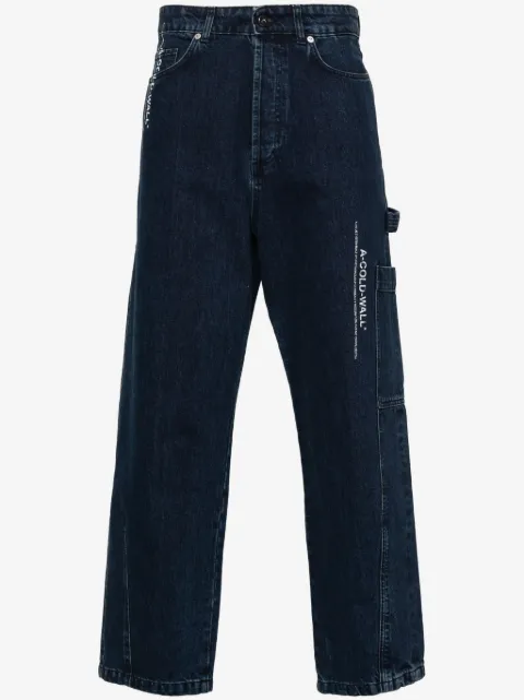 A-COLD-WALL* logo-printed wide-leg jeans