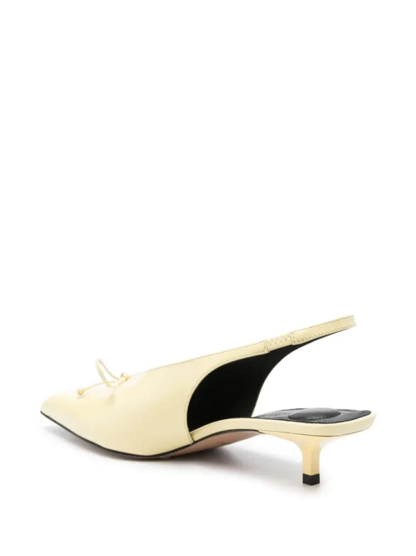 パンプス JACQUEMUS 24E241FO077.3073 Pumps Jacquemus 40mm Cubisto Leather Pumps | Yellow | FARFETCH