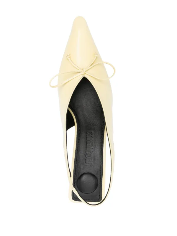 Jacquemus 40mm Cubisto Leather Pumps | Yellow | FARFETCH