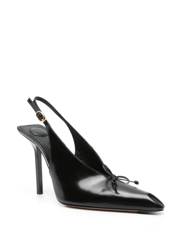 Jacquemus 100mm Cubisto Leather Pumps | Black | FARFETCH