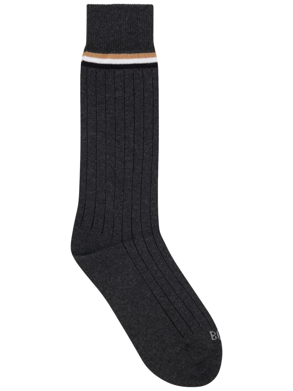 BOSS Par de meias caneladas com listras | Cinza | Image 1