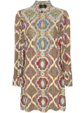 ETRO graphic-print cady shirtdress - Purple