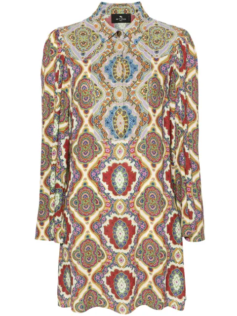 ETRO graphic-print cady shirtdress