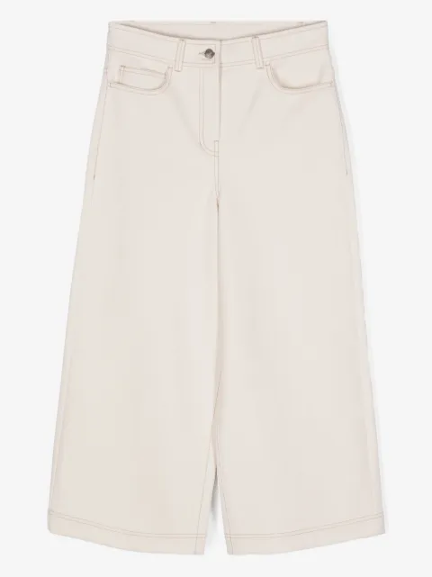 Moncler Enfant logo-embroidered cotton trousers