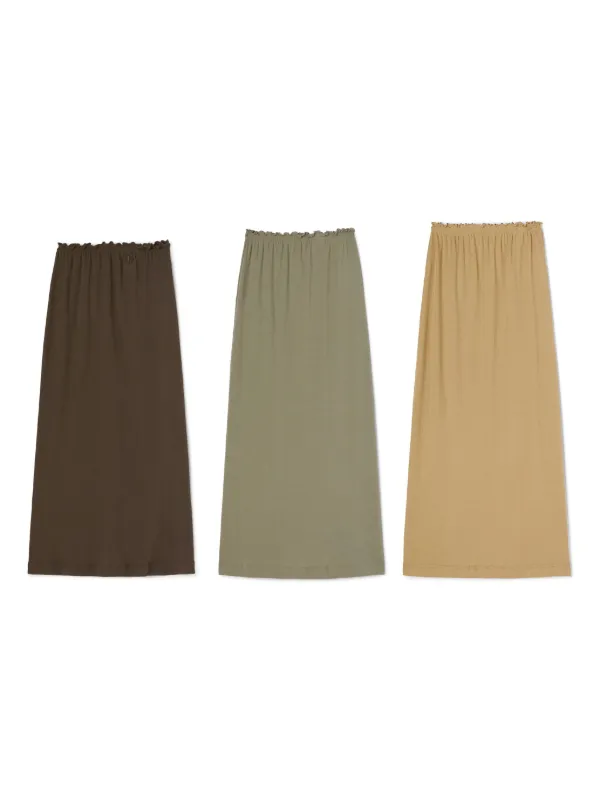 Jil Sander レイヤード スカート | ブラウン | FARFETCH JP