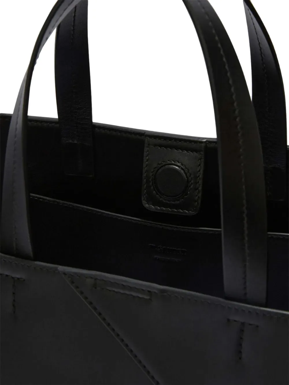 Jil Sander Medium leren shopper Zwart