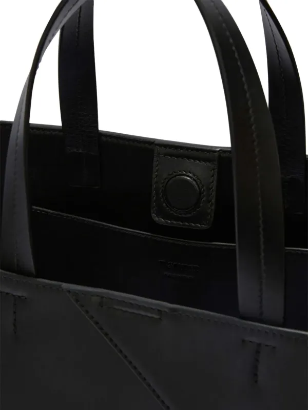 Jil Sander Medium Leather Tote Bag | Black | FARFETCH