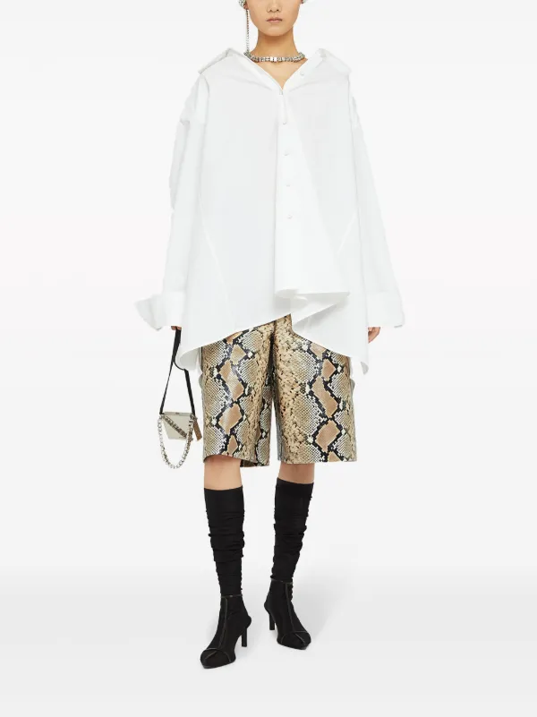 ショートパンツ JIL SANDER Women Shorts  Burmudas J01KA0137J65005 105 WHITE Jil Sander Belted Bermuda Shorts In White | ModeSens