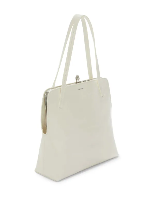 Jil Sander Goji Leather Tote Bag | White | FARFETCH