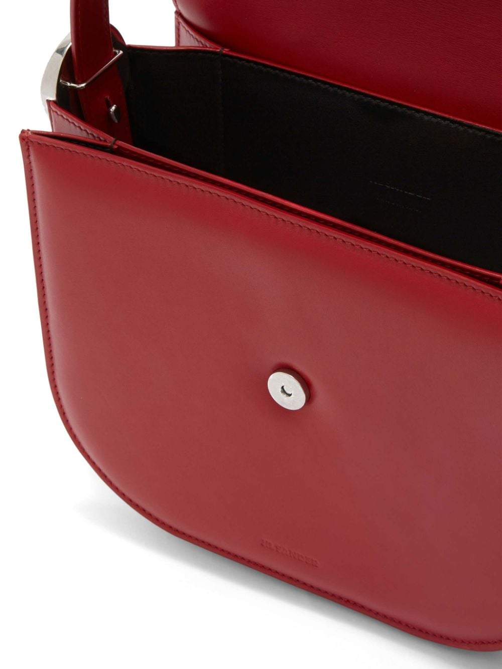 Shop Jil Sander Medium Coin Crossbody Bag In Red