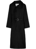 Jil Sander funnel-collar belted silk-nylon dress - Black