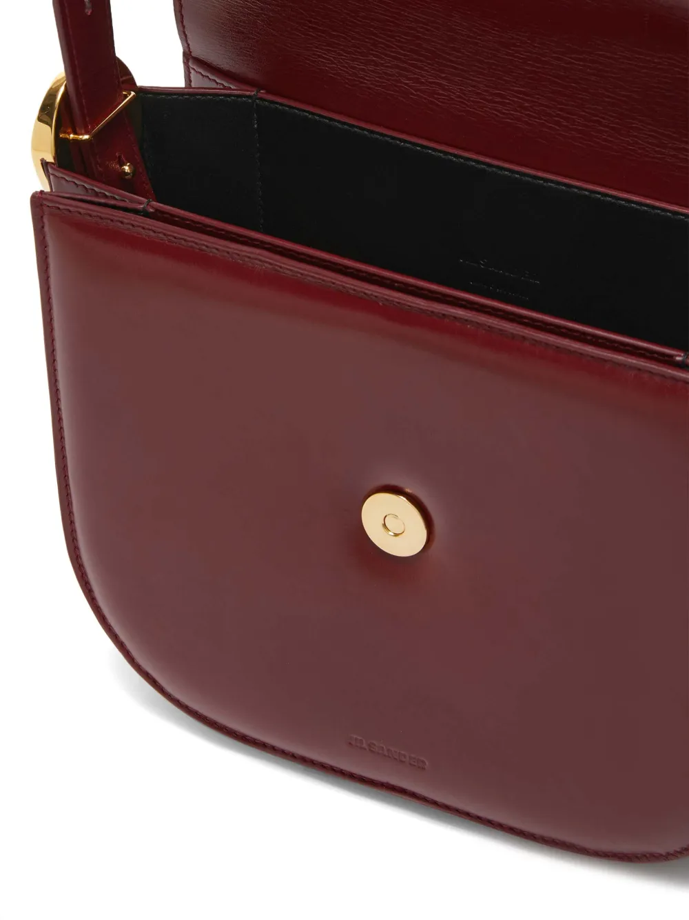 Shop Jil Sander Medium Coin Crossbody Bag In Red