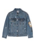 Moschino Kids Teddy Bear-print denim jacket - Blue