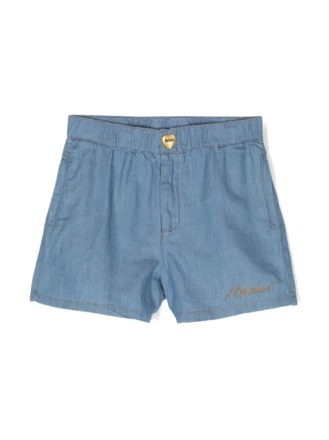 Moschino Kids shorts con logo bordado