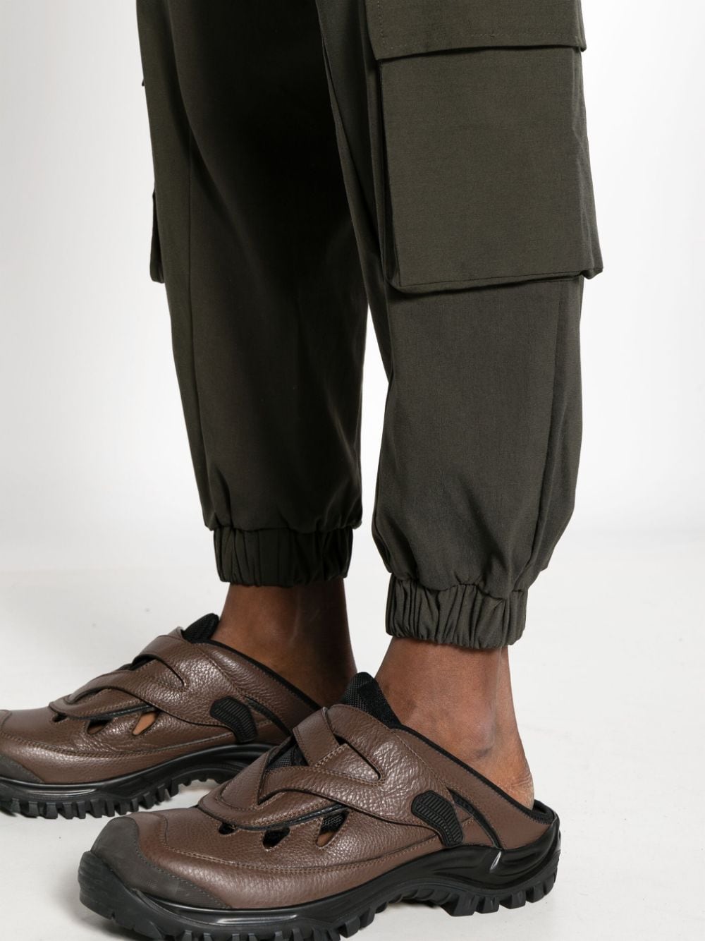 Shop Thom Krom Cargo Drop-crotch Trousers In Green