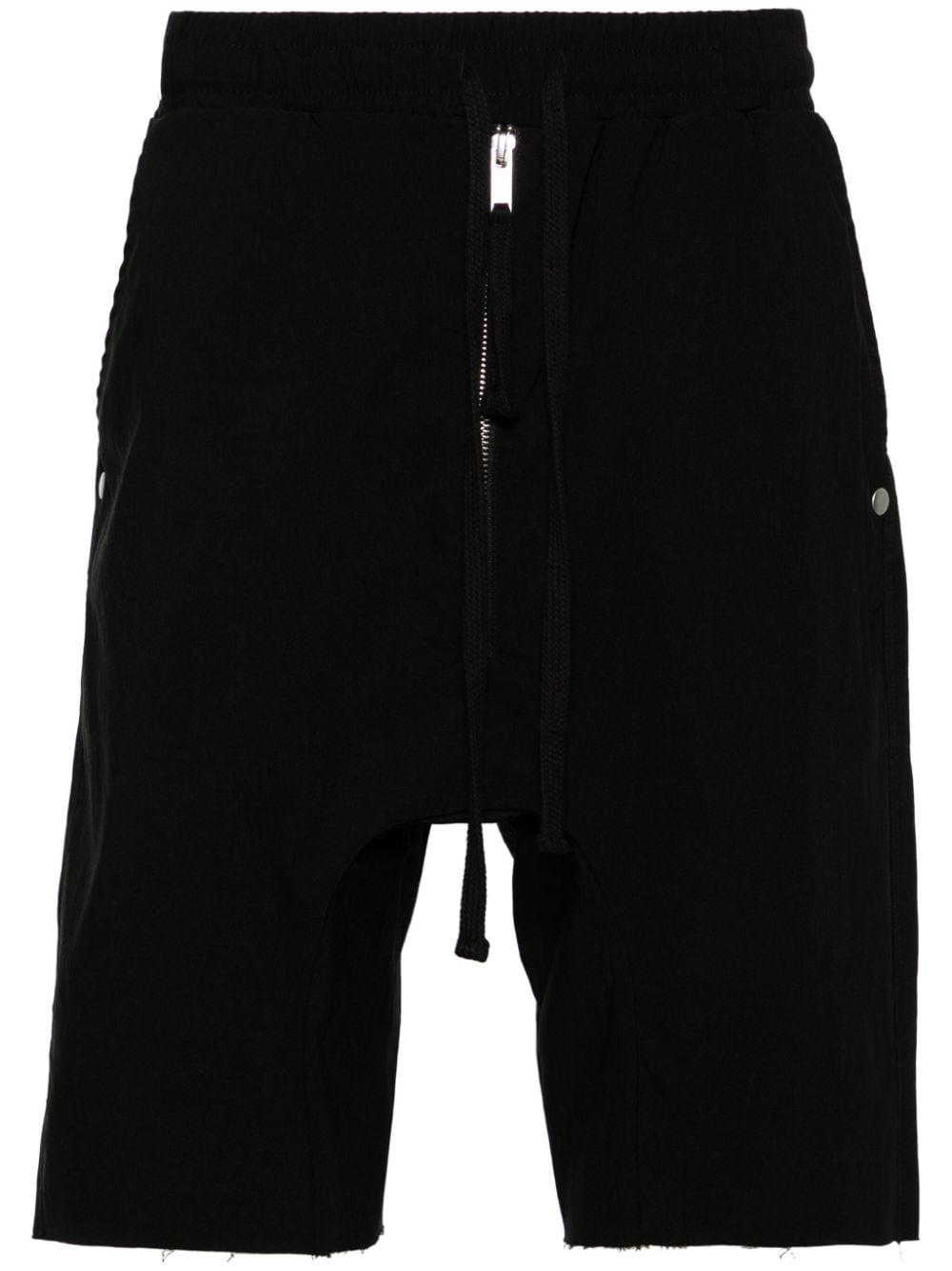 Thom Krom Mid-rise Raw-cut Shorts In Black