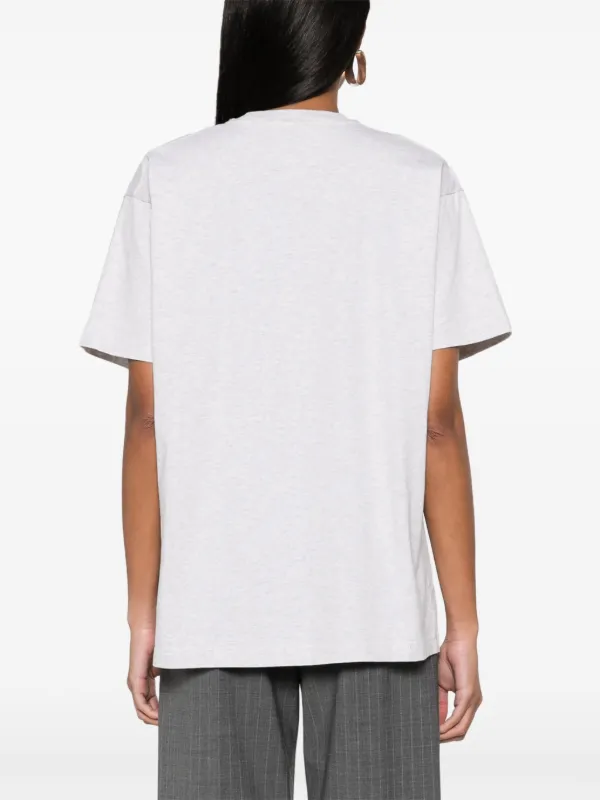 【TOTEME】Straight Cotton Tee pale grey melange 国内完売品 Toteme Straight Cotton Tee in Pale Grey Melange | FWRD