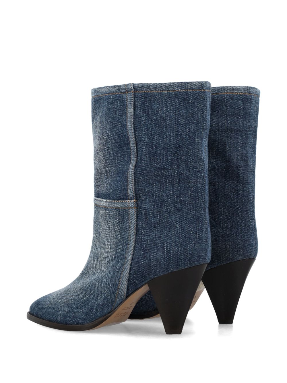 Shop Isabel Marant Rouxa 75mm Denim Boots In Blue