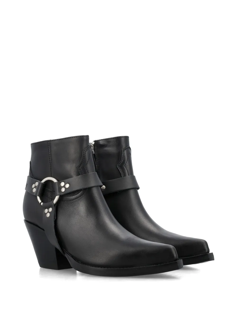 Shop Sonora Jalapeno Belt 60mm Leather Ankle Boots In Black