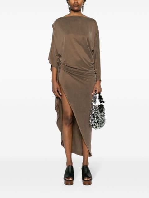 Nomi asymmetric midi dress