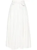 JOSEPH plissé-effect linen-blend skirt - White